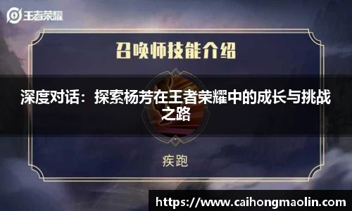 深度对话：探索杨芳在王者荣耀中的成长与挑战之路