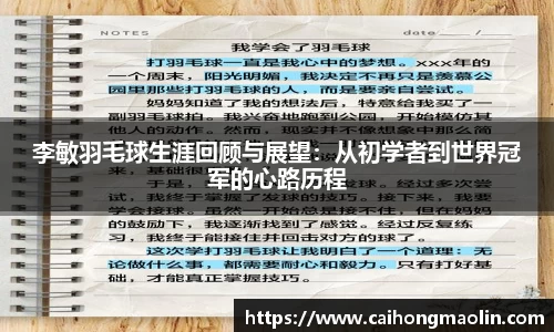 李敏羽毛球生涯回顾与展望：从初学者到世界冠军的心路历程